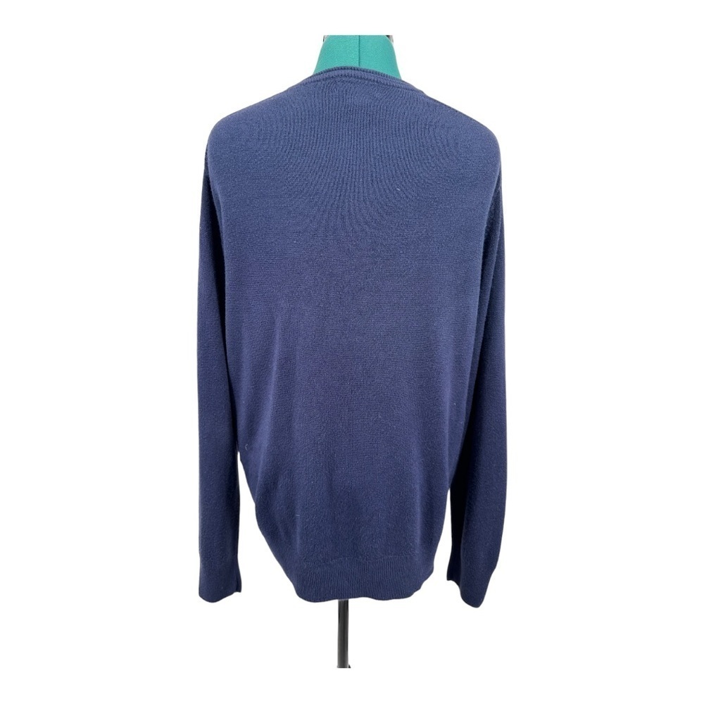 Dockers V-Neck Sweater Navy Cotton Pullover Men's Large - Picture 6 of 6